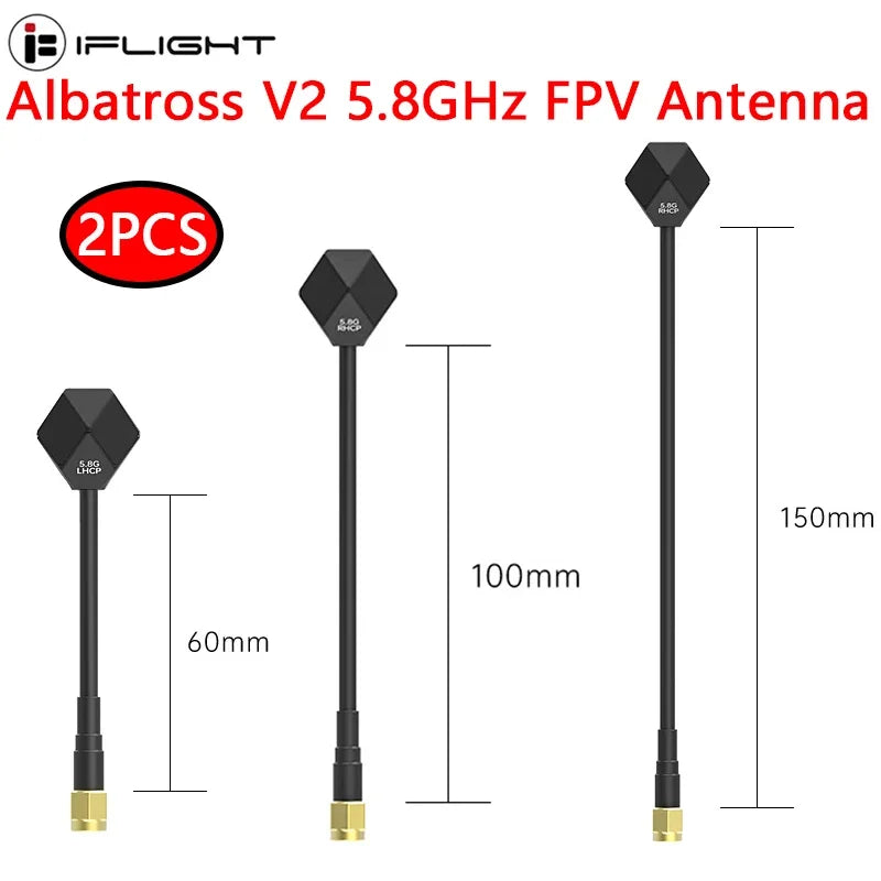 2PCS iFlight Albatross V2 5.8GHz LHCP RPSMA RHCP SMA FPV Antenna 100mm for FPV RC Drone Parts
