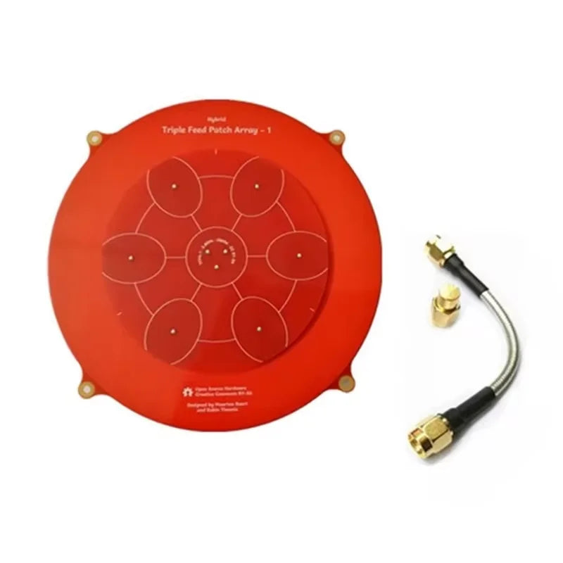 150mm Triple Feed Patch SMA 5.8GHz 14DBi Pagoda Array FPV Antenna Image Transmitter Flat Panel Antenna for FPV Drone Red - Image 5