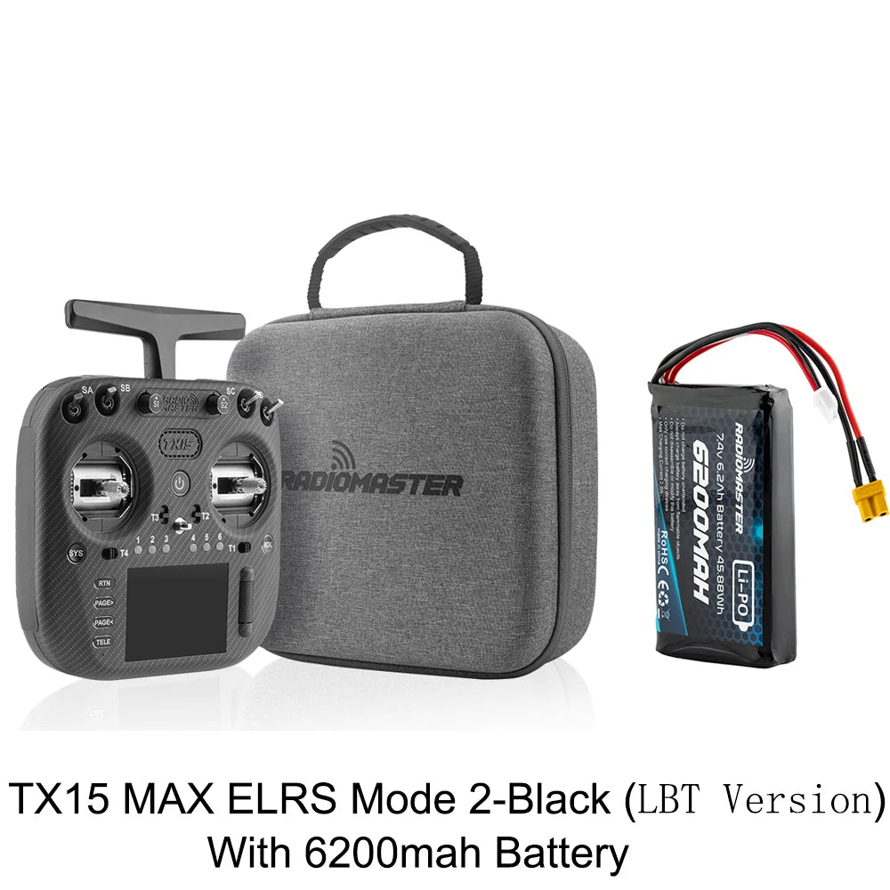 Radiomaster TX15 Max 3.5inch IPS Touchscreen Radio Controller ExpressLRS With AG02 CNC Hall Gimbal Built-in Gyro Microphone - Image 22