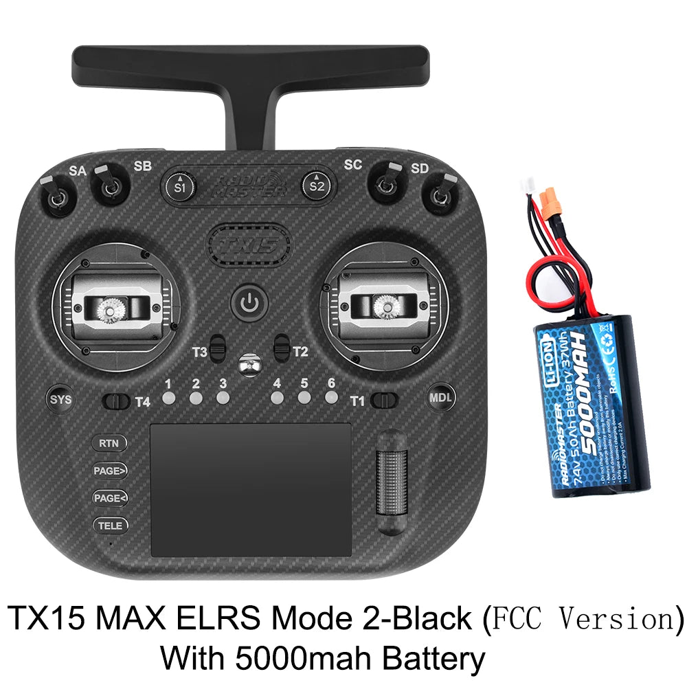 Radiomaster TX15 Max 3.5inch IPS Touchscreen Radio Controller ExpressLRS With AG02 CNC Hall Gimbal Built-in Gyro Microphone - Image 9