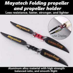 Mayatech 8MM Package for sale model aircraft metal folding propeller + folding nylon propeller fixed wing propeller clamp seat