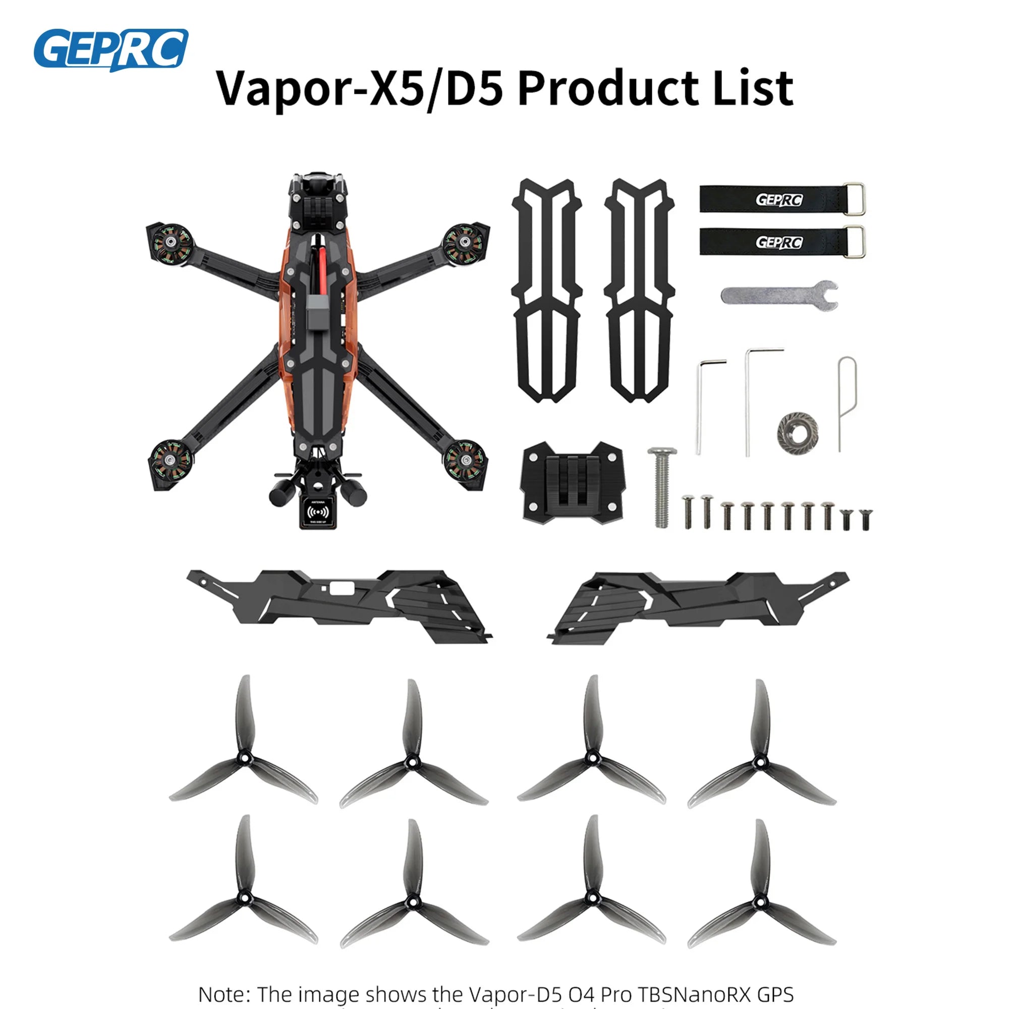GEPRC Vapor-X5 D5 HD O4 Pro FPV Drone 5Inch O4 Air Unit VTX 4K 120fps Recording 2207E 1960KV Motor RC Quadcopter Freestyle Drone - Image 6