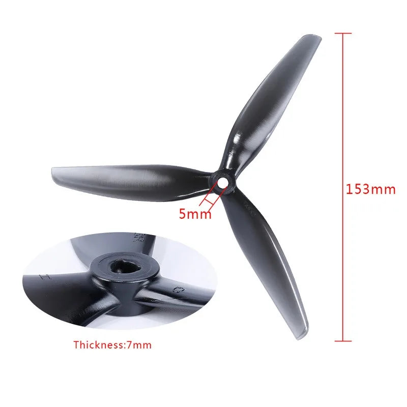 NEW HQPROP 7X4X3 7040 3-Blade PC Propeller for RC FPV Freestyle 7inch Long Range LR7 Cinelifter Drones DIY Parts - Image 6