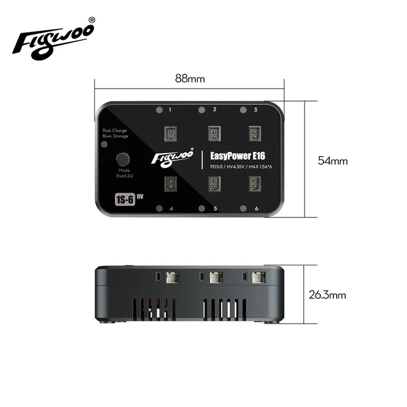 Flywoo EasyPower E16 / E24 1S / 2S Battery charger - Image 3