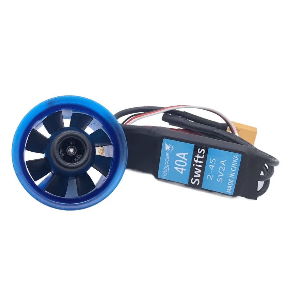 Hobbyocean 40mm EDF 8 baldes CCW/CW Ducted fan system with 6500KV 8600KV Brushless Motor 3S/4S for RC Airplane Model Jet Plane - Image 6