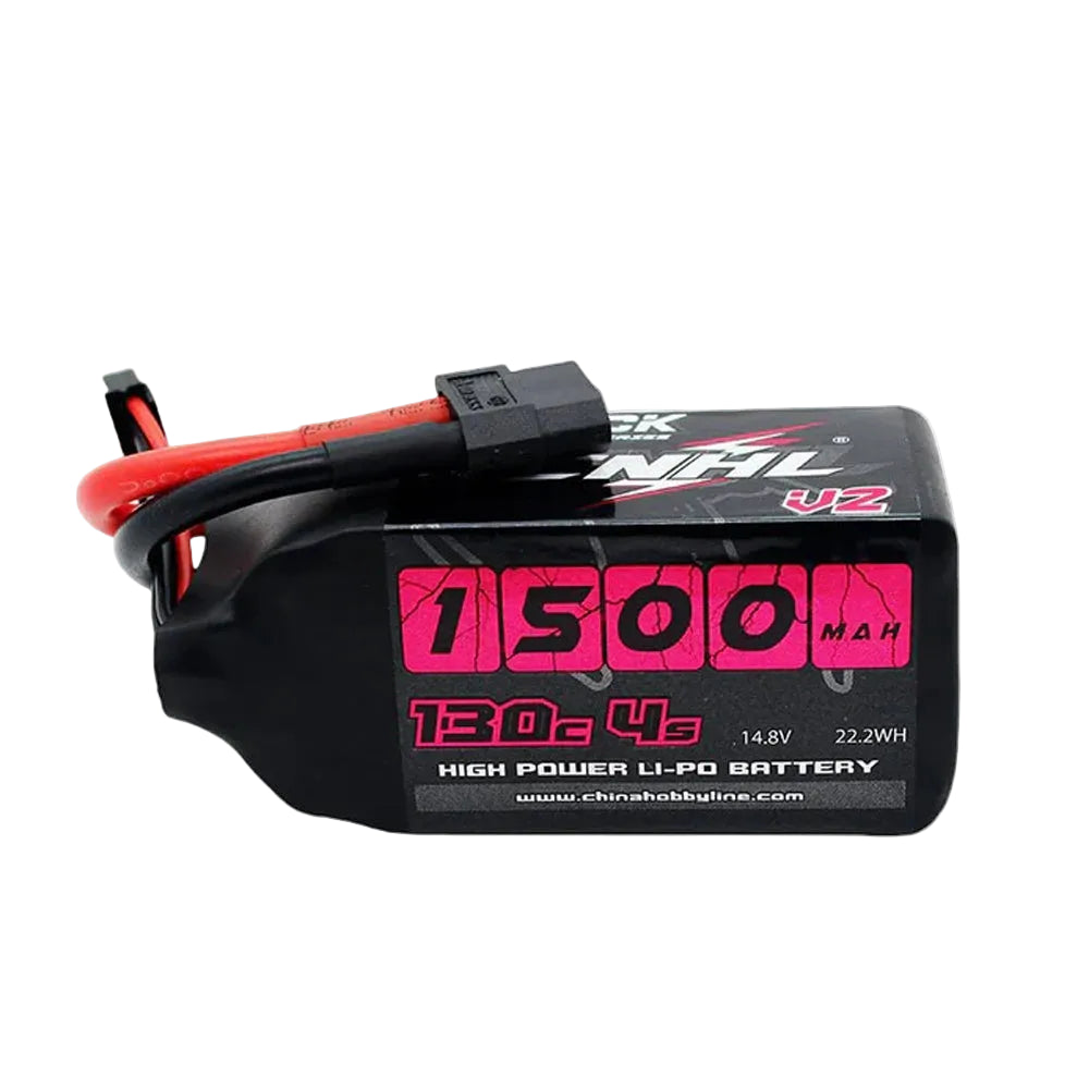 CNHL Black Series V2.0 1500mAh 14.8V 4S 130C Lipo Battery XT60 Plug For 5inch 6inch Quadcopter Drone Fixed-wing Airplane