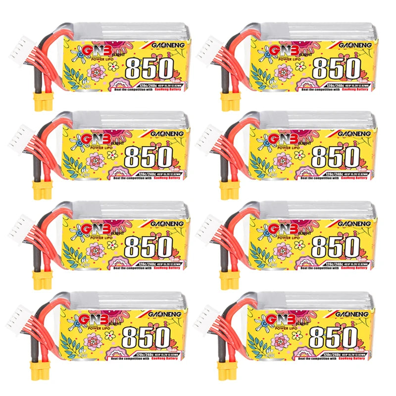 Upgraded GNB 4S 15.2V 850mAh Lipo Battery For FPV Racing Drone RC Quadcopter Helicopter Parts With XT30 15.2V Battery - Image 13