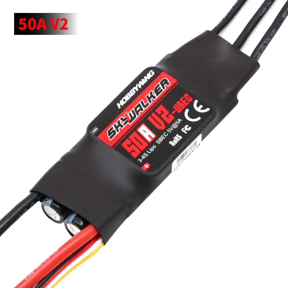 Hobbywing Skywalker 40A 50A 60A 80A 15A 20A 30A 100A 120A V2 130A160A ESC Speed Controller With UBEC For RC Airplanes Helicopter - Image 11