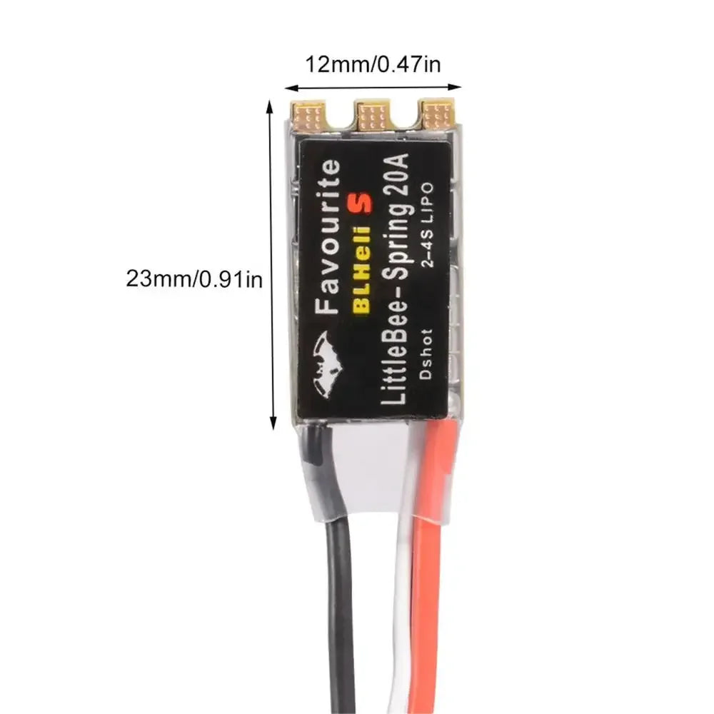 FVT LittleBee Little Bee BLHeli_S ESC DSHOT SPRING 20A ESC BLHeli S Speed Controller 2-4S for FPV Racing Drone - Image 3