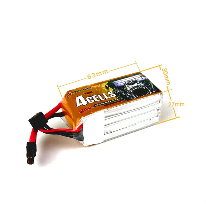 Darwin FPV 4S 850mAh 15.2V Lithium Polymer FPV Drone Battery For BabyApe Ⅲ Pro/Freestyle, CineApe 25 FPV Drone - Image 3