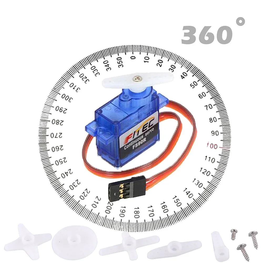 Feetech Mini FS90R Micro Servo 360 Degree Continuous Rotation RC Servo Motor 9g for Arduino Robotic Helicopter Airplane Boat DIY - Image 2