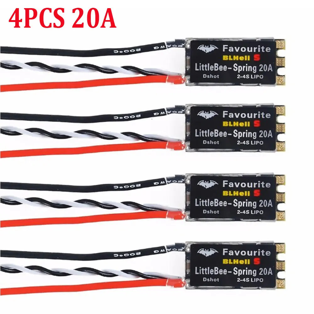 FVT LittleBee Little Bee BLHeli_S ESC DSHOT SPRING 20A ESC BLHeli S Speed Controller 2-4S for FPV Racing Drone - Image 9