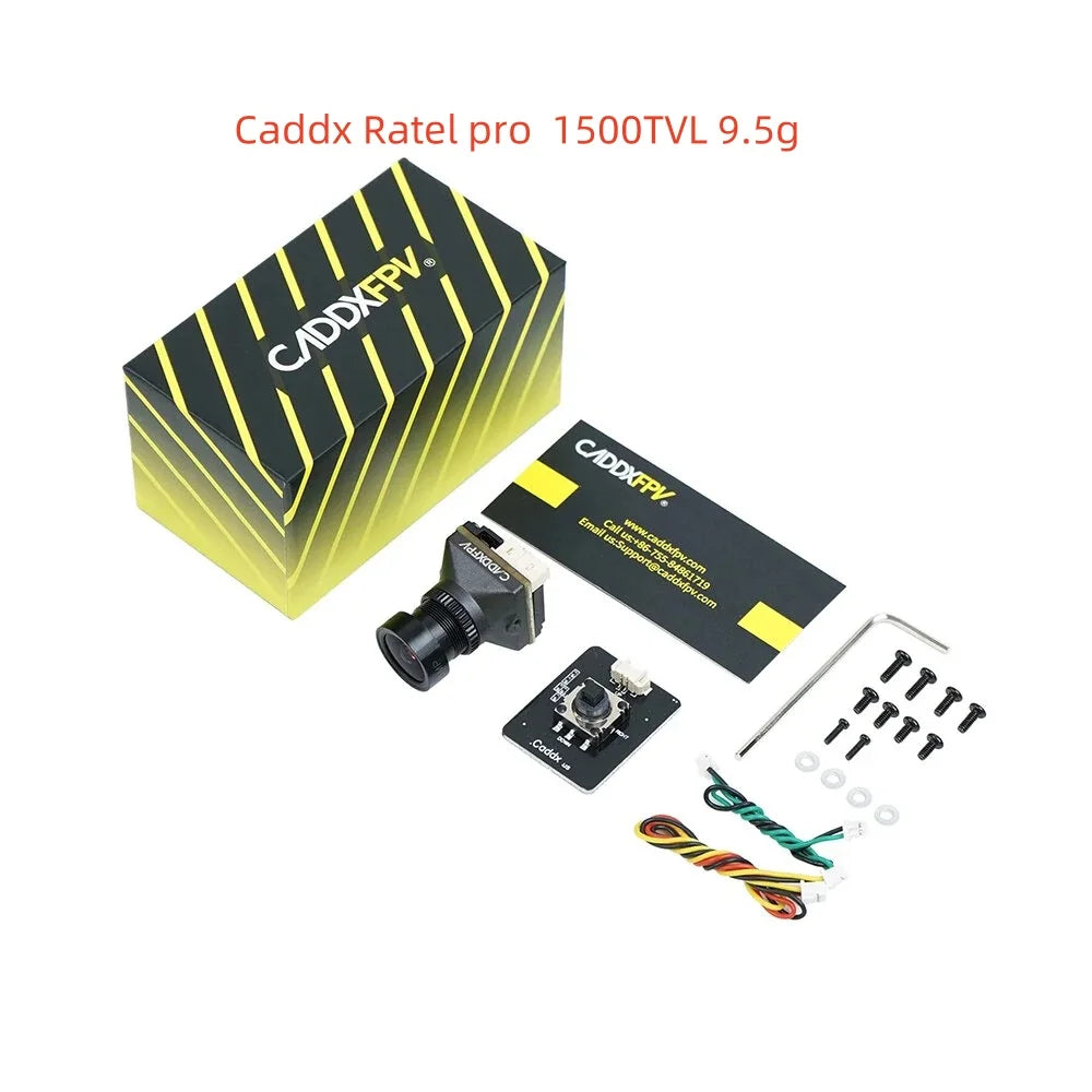 CADDX Ratel Pro 1500TVL 9.5g Ultra Light FOVD NTSC/PAL CMOS FPV Starlight Night Vision Camera for FPV RC Drone