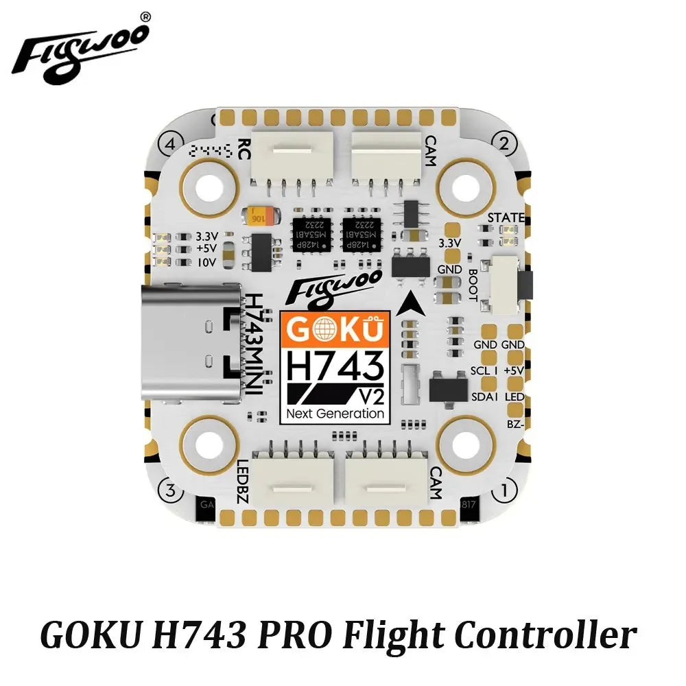 Flywoo GOKU H743 pro 32Bit Flight Controller 55A 128K 30x30 Stack with G55M AM32 4in1 ESC Plug&Play for Drone O4/O4 pro - Image 8