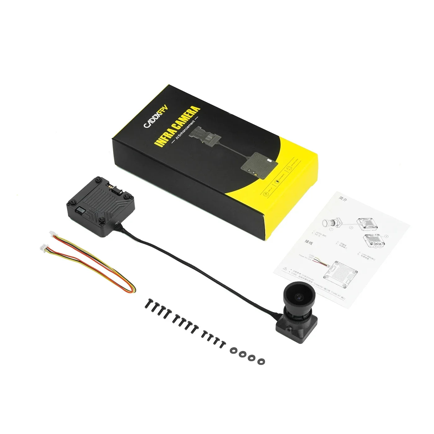 CADDX Infra V2 Camera No-Light Night Camera Analog VTX Kit 0 Lux Super WDR 1500TVL 131° FOV Black and White Sensor for FPV Drone - Image 7