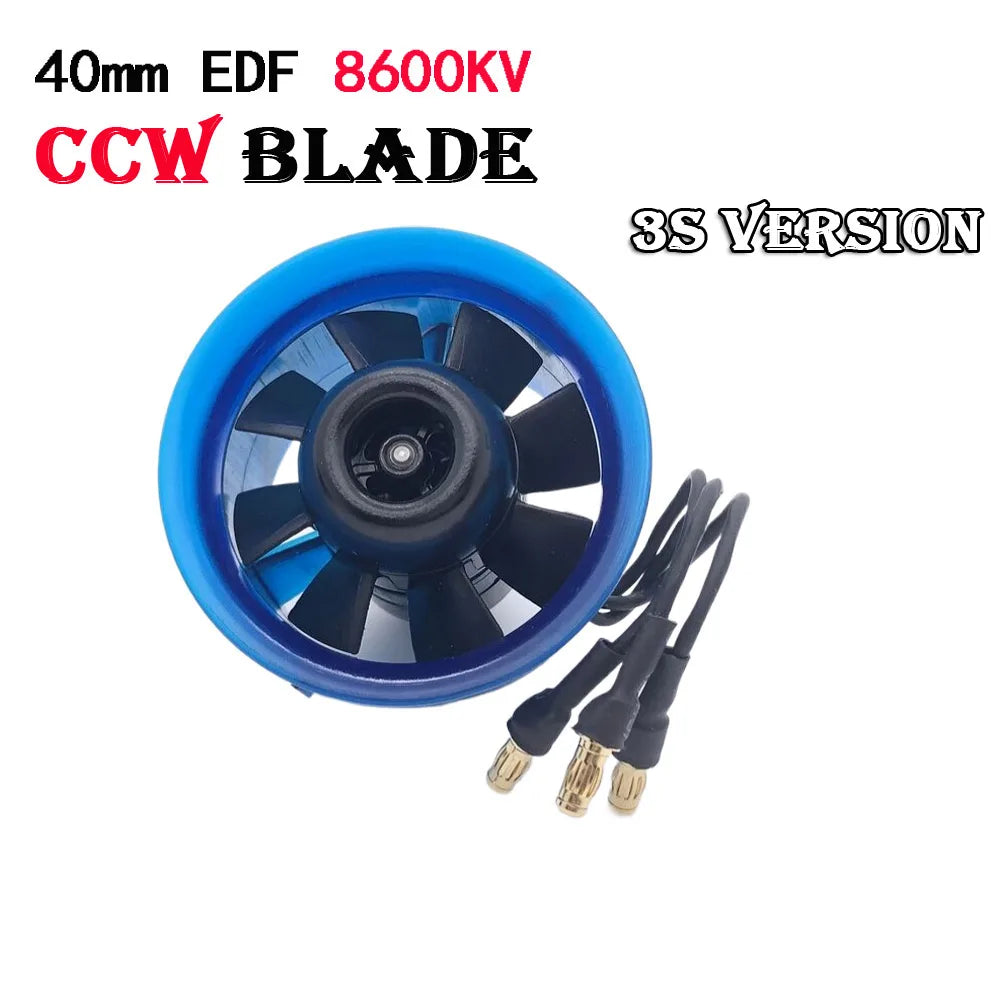 Hobbyocean 40mm EDF 8 baldes CCW/CW Ducted fan system with 6500KV 8600KV Brushless Motor 3S/4S for RC Airplane Model Jet Plane - Image 10