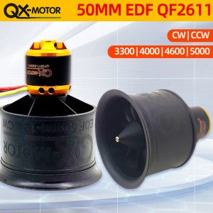 QX-MOTOR 50MM EDF QF2611 Brushless Motor 3300/4000/4600/5000KV CW/CCW 12 Blades Ducted Fan For 3-4S Lipo RC Airplane Model