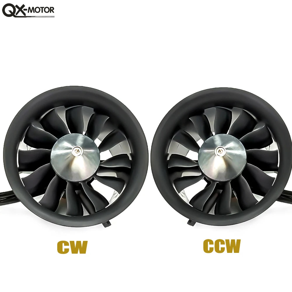 QX-MOTOR 70mm 12Blade Ducted Fan EDF with 6S Brushless Motor use 100A ESC Suitable for Jet Helicopter Drone Fixed-wing Parts - Image 5