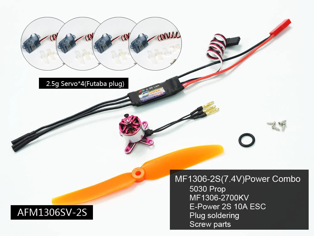 AEORC AFM1306-2S Micro Power System Combo 7.4V 5-inch 6-inch 1306/1308 Electric Racing Drone Motor Combo Kit for DIY Build - Image 2