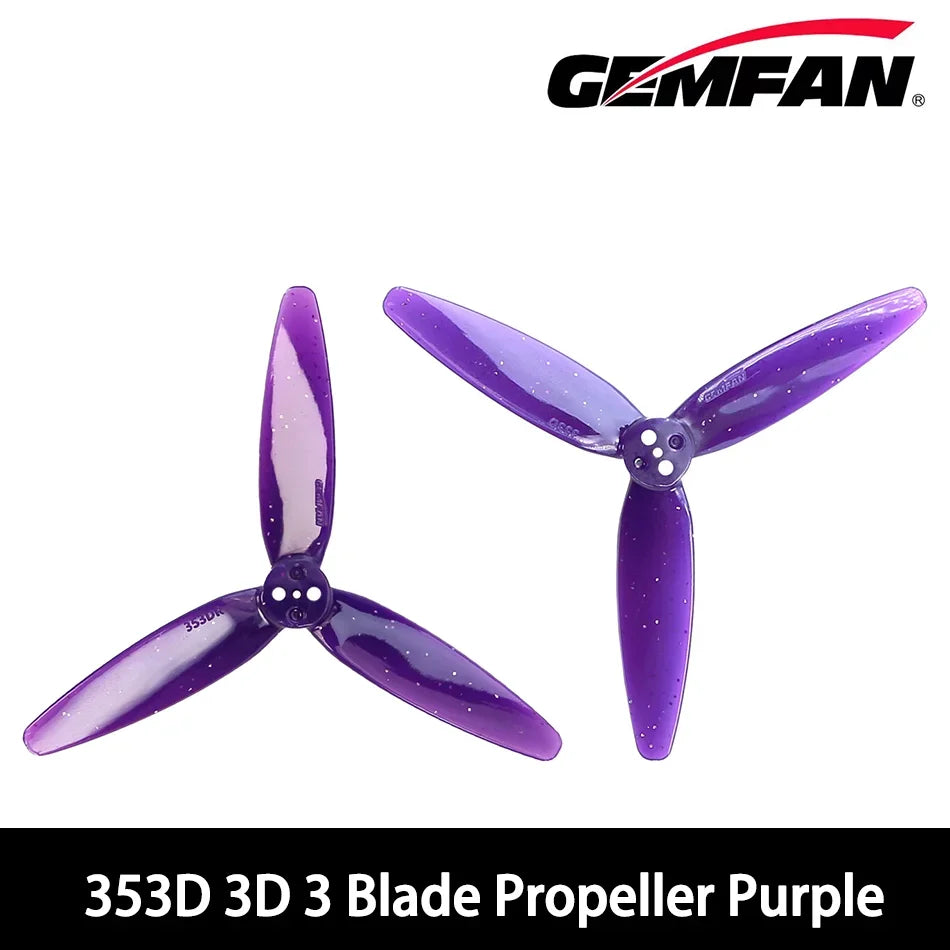 2Pairs Gemfan 353D 3D 3 Blade propeller 1.5mm 3 Holes For Small-sized Dual-rotor Freestyle Racing Drones - Image 7